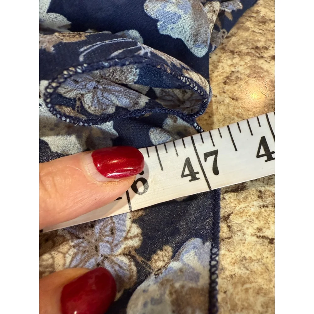 Women's MIKAROSE Navy Floral Midi Dress M - Picture 5 of 8